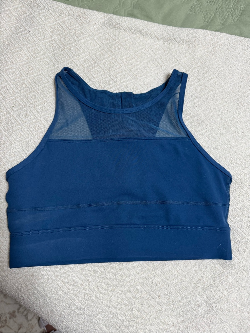 Zyia All Star Blue Mesh-Panel Sports Bra
